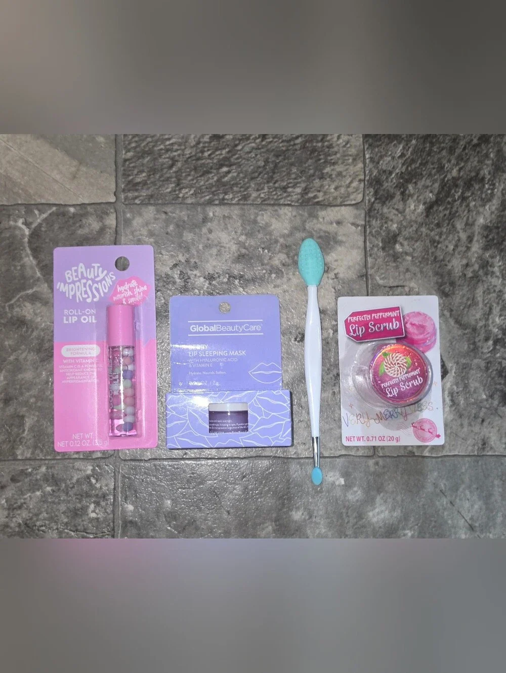 Lip Bundle- 3-in-1 Lip Tool, Lip Scrub, Lip Mask & Lip Oil BNIB